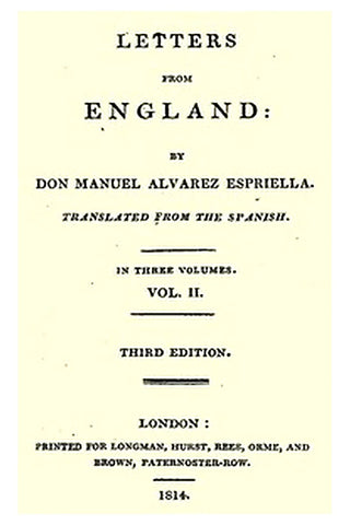 Letters from England, Volume 2 (of 3)
