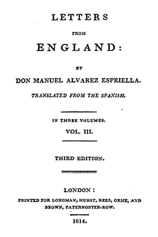 Letters from England, Volume 3 (of 3)