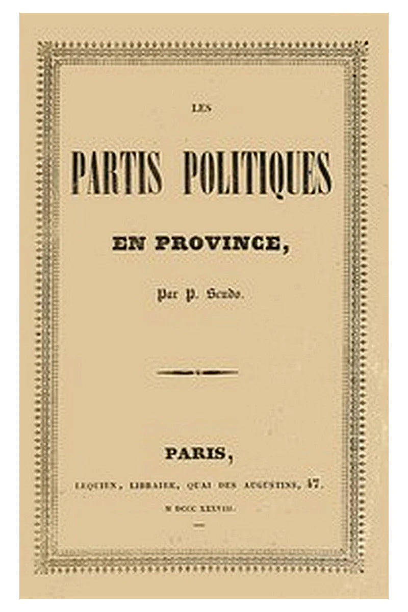 Les partis politiques en Province