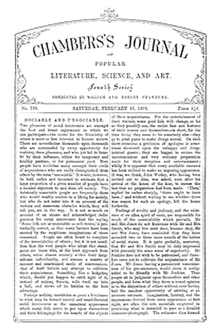 Chambers's Journal of Popular Literature, Science, and Art, No. 738, February 16, 1878