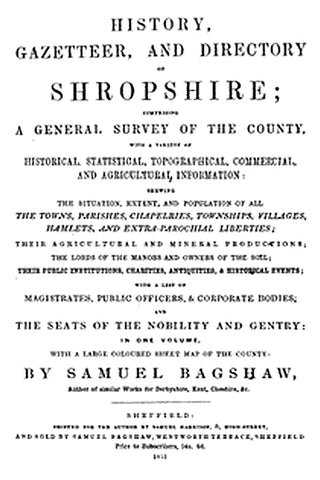 History, Gazetteer, and Directory of Shropshire [1851]
