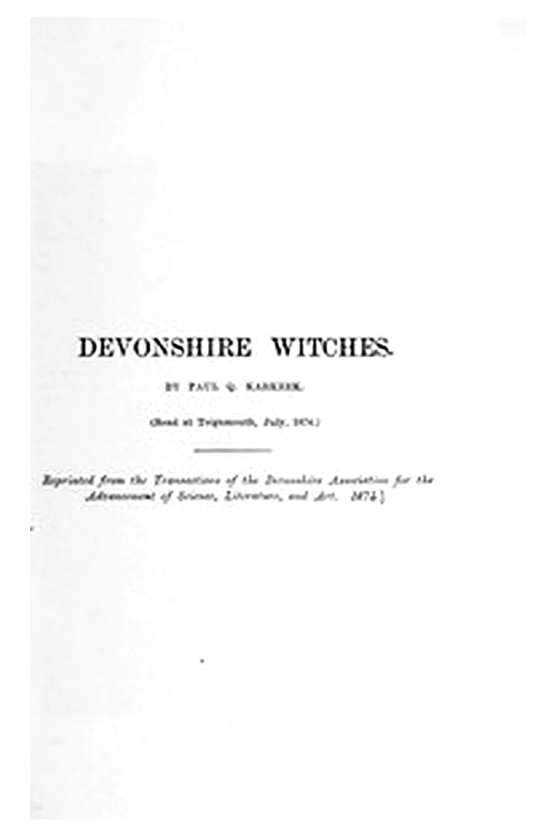 Devonshire Witches