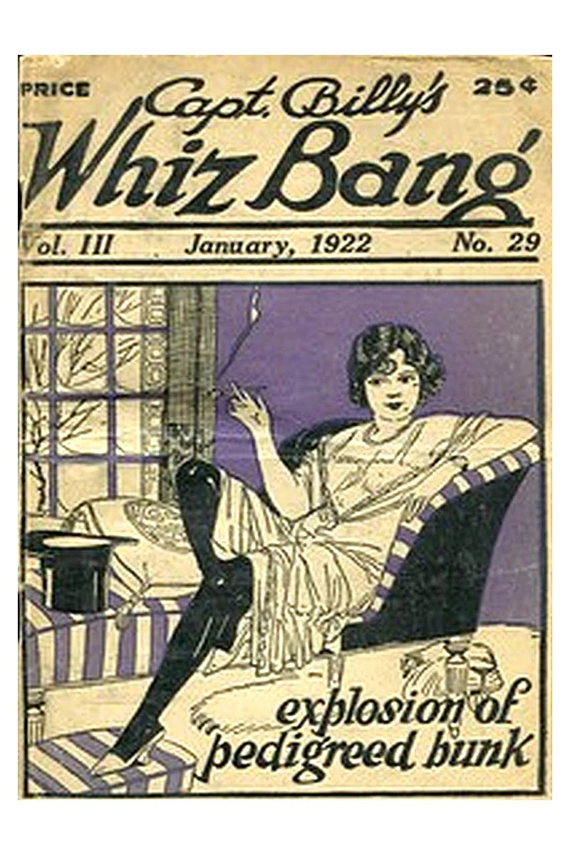 Captain Billy's Whiz Bang, Vol. 3, No. 29, January, 1922