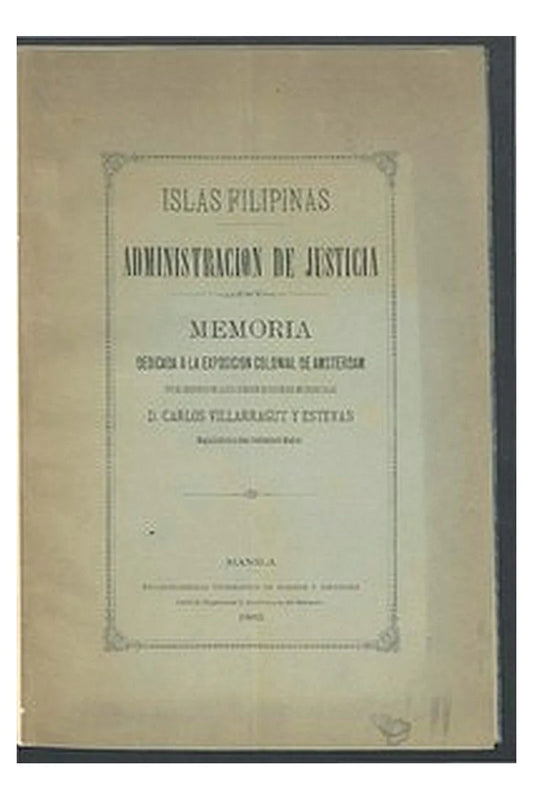 Islas Filipinas - Administracion de Justicia