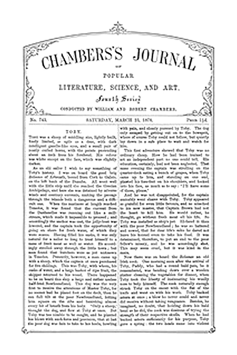 Chambers's Journal of Popular Literature, Science, and Art, No. 743, March 23, 1878