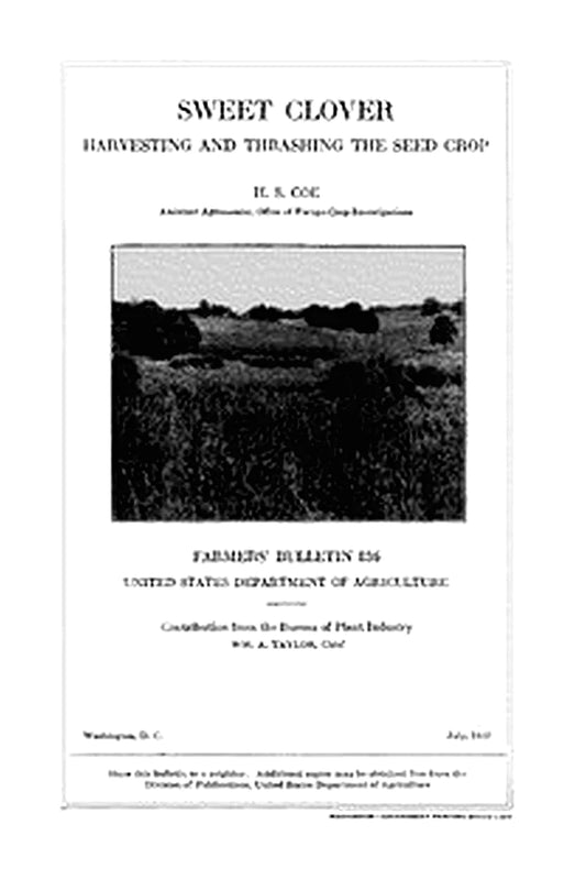 United States Department of Agriculture Farmers' Bulletin No. 836