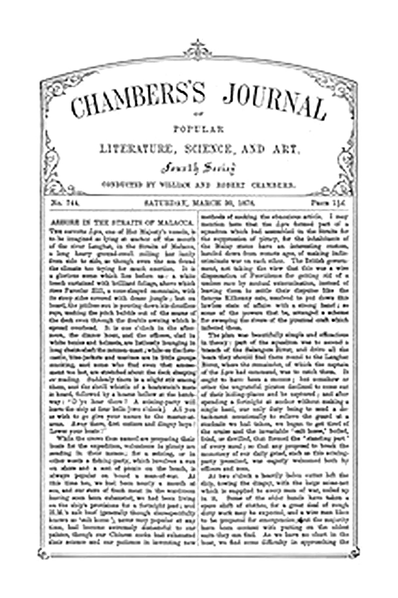 Chambers's Journal of Popular Literature, Science, and Art, No. 744, March 30, 1878