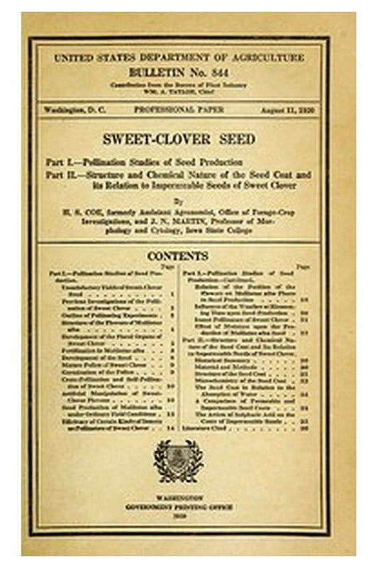 United States. Department of Agriculture. Bulletin no. 844