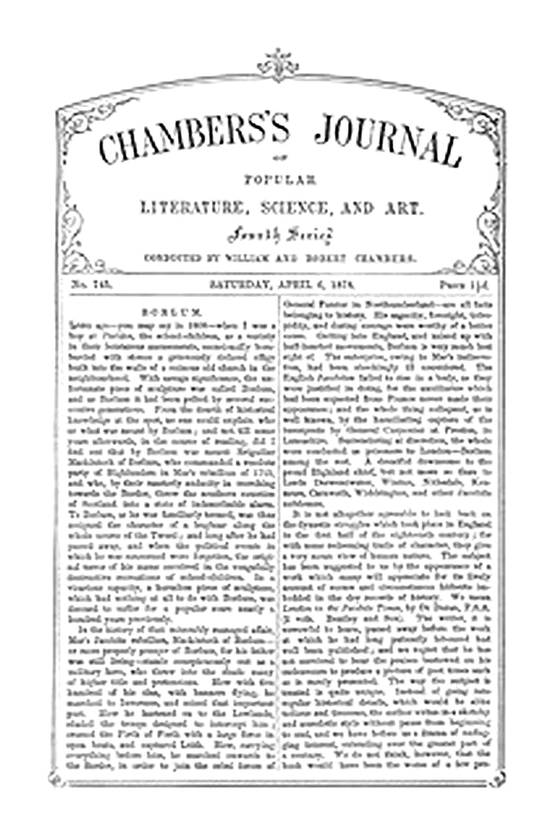 Chambers's Journal of Popular Literature, Science, and Art, No. 745, April 6, 1878