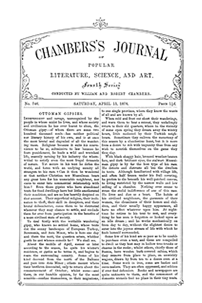 Chambers's Journal of Popular Literature, Science, and Art, No. 746, April 13, 1878