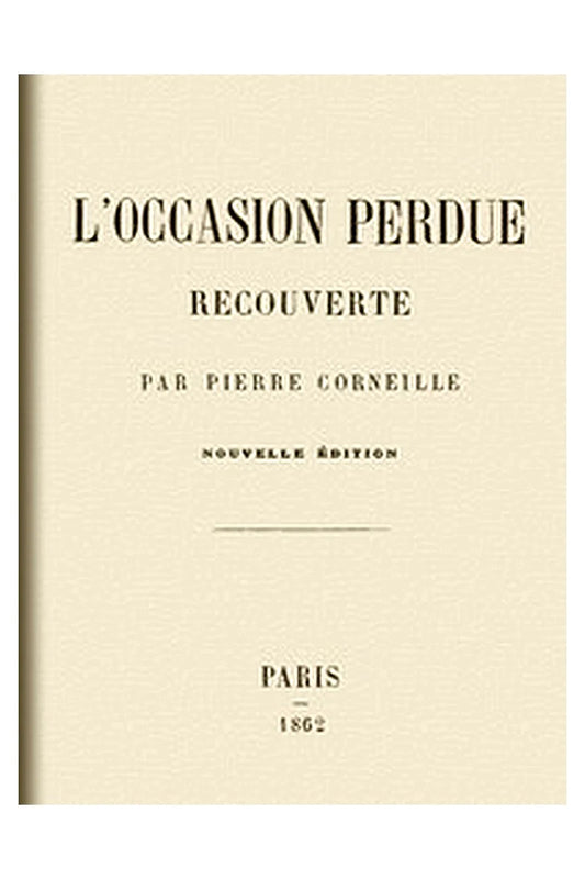 L'occasion perdue recouverte