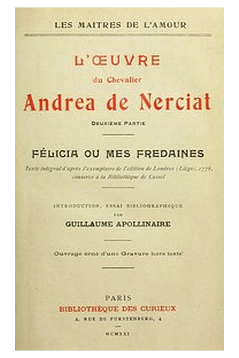 L'oeuvre du chevalier Andrea de Nerciat (2/2)