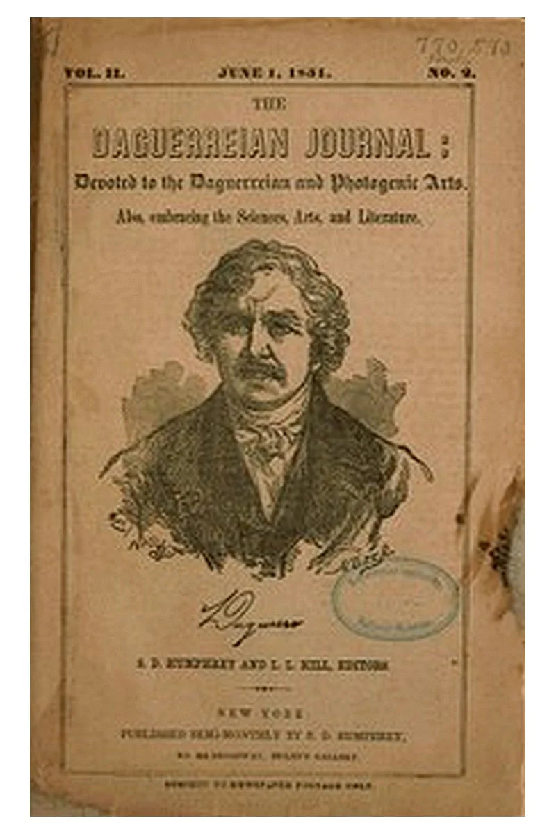 The Daguerreian Journal, Vol. II, No. 2, June 1, 1851
