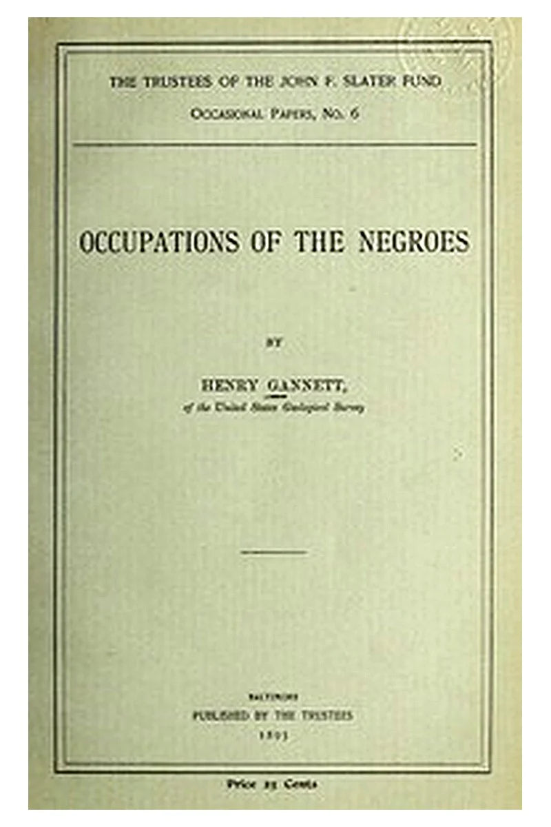 Trustees of the John F. Slater Fund. Occasional papers, no. 6