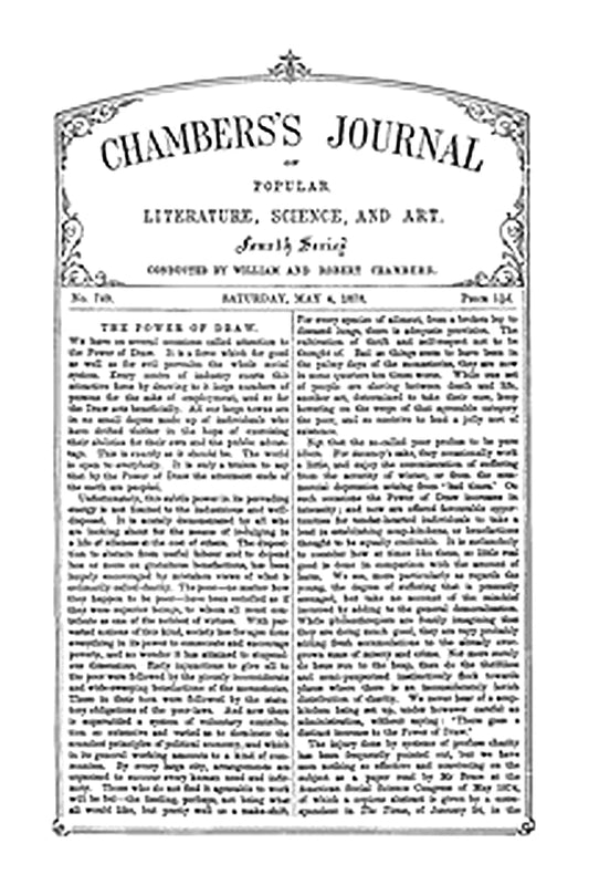 Chambers's Journal of Popular Literature, Science, and Art, No. 749, May 4, 1878