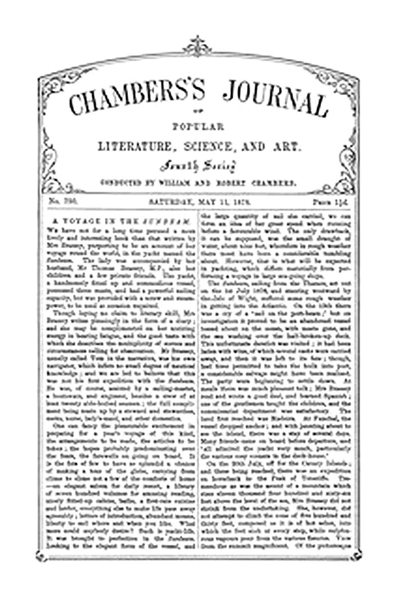 Chambers's Journal of Popular Literature, Science, and Art, No. 750, May 11, 1878