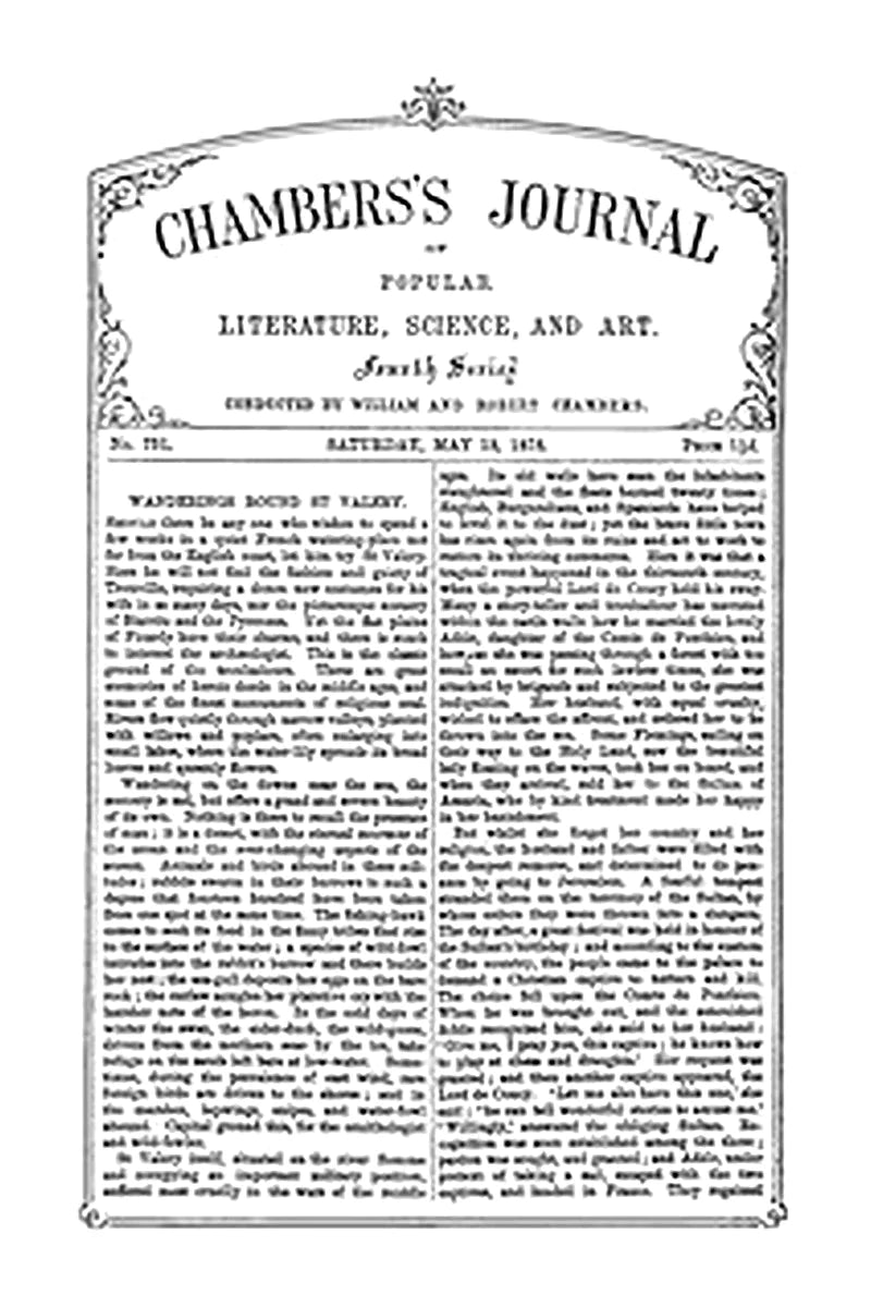 Chambers's Journal of Popular Literature, Science, and Art, No. 751, May 18, 1878