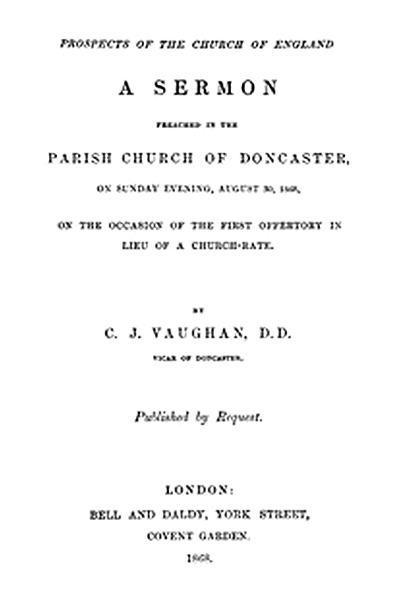 Prospects of the Church of England
