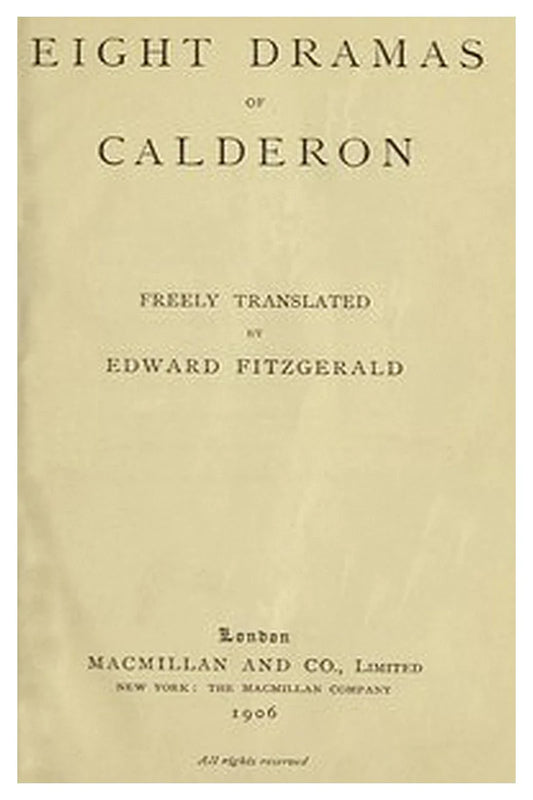 8 dramas of Calderón