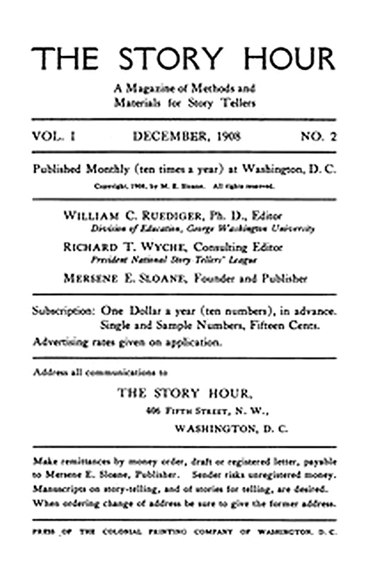 The Story Hour, Vol. I, No. 2, December, 1908
