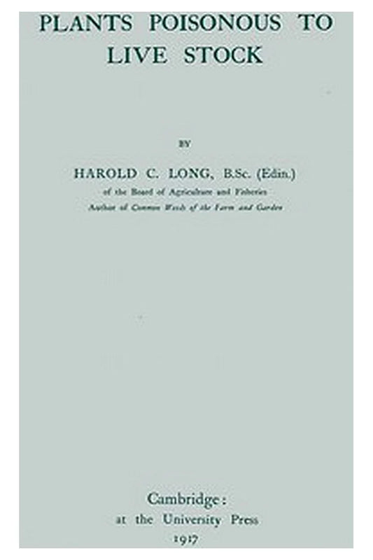 Cambridge agricultural monographs
