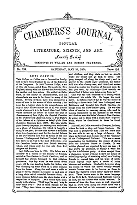 Chambers's Journal of Popular Literature, Science, and Art, No. 752, May 25, 1878