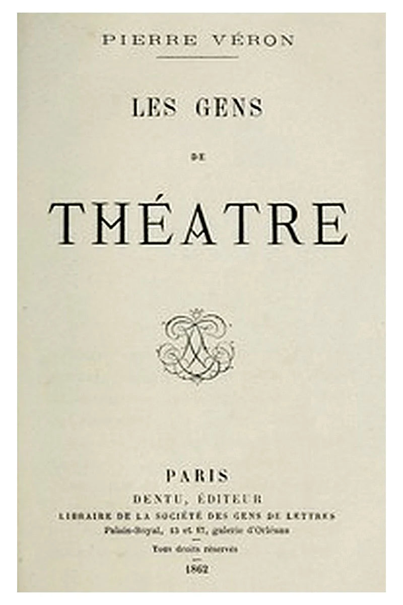 Les gens de théâtre