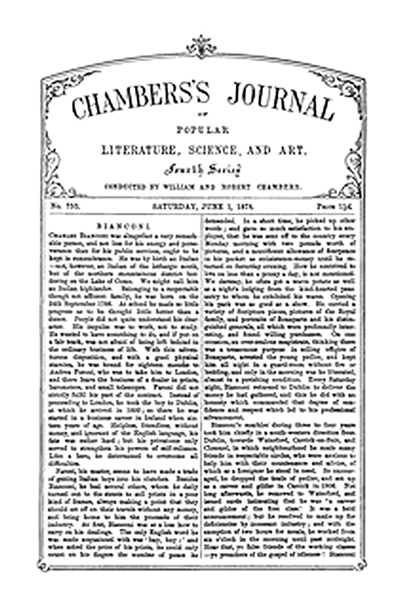 Chambers's Journal of Popular Literature, Science, and Art, No. 753, June 1, 1878