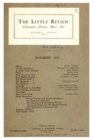 The Little Review, October 1914 (Vol. 1, No. 7)