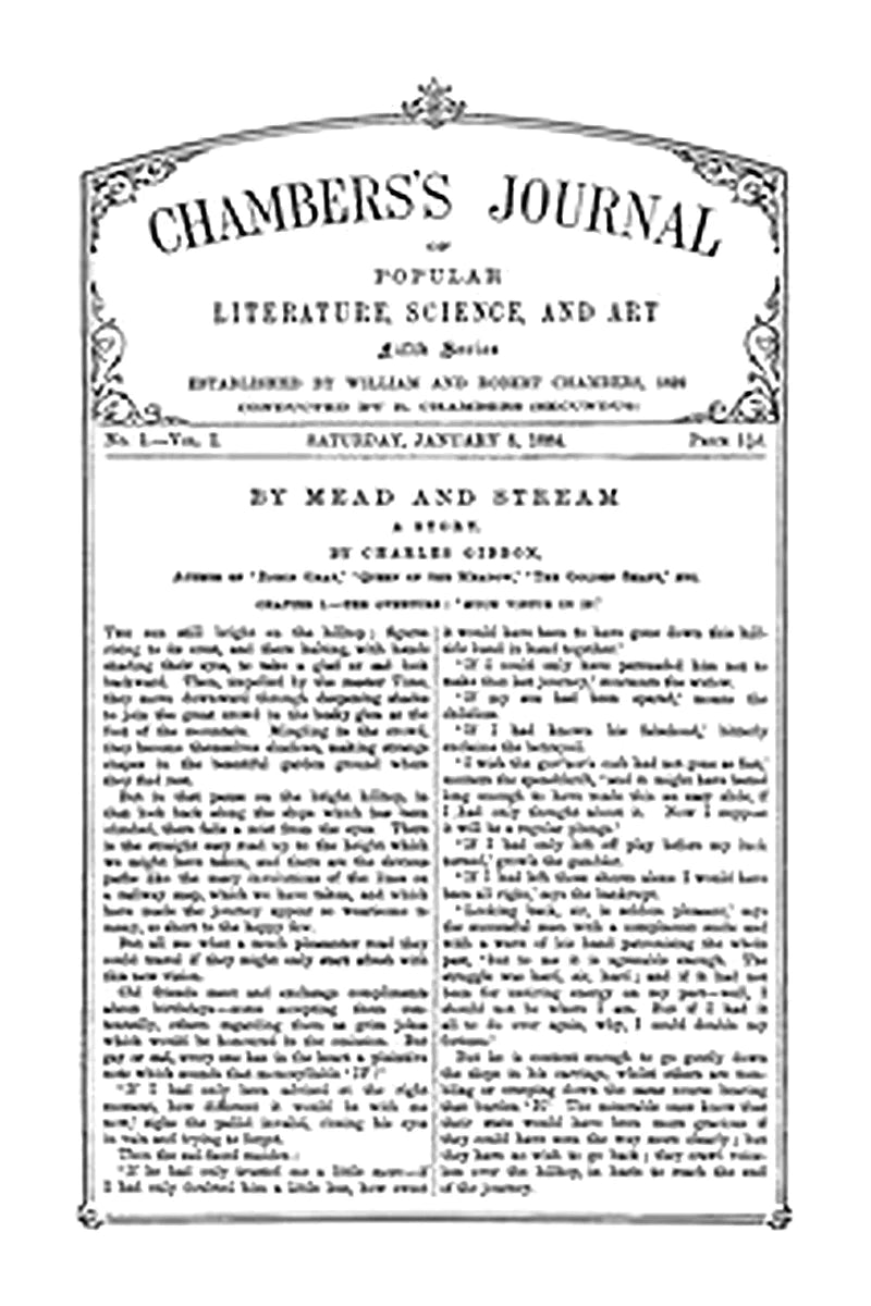 Chambers's Journal of Popular Literature, Science, and Art, Fifth Series, No. 1, Vol. I, January 5, 1884