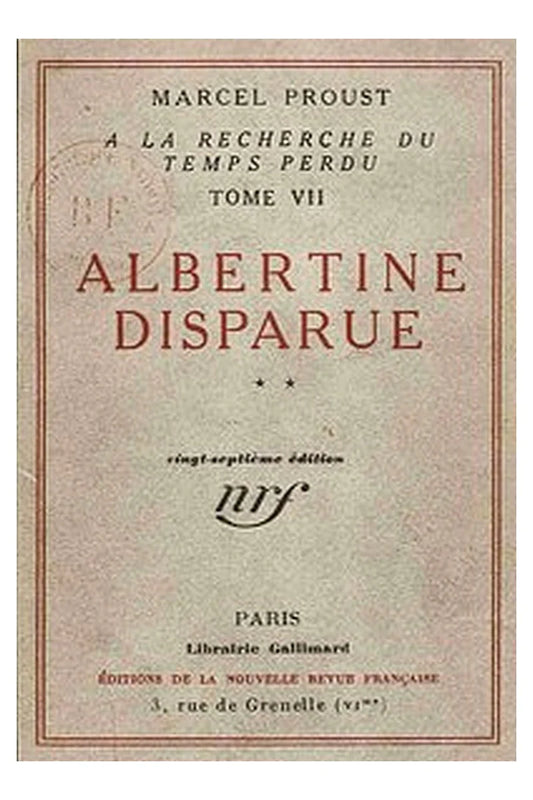 Albertine disparue Vol 2 (of 2)
