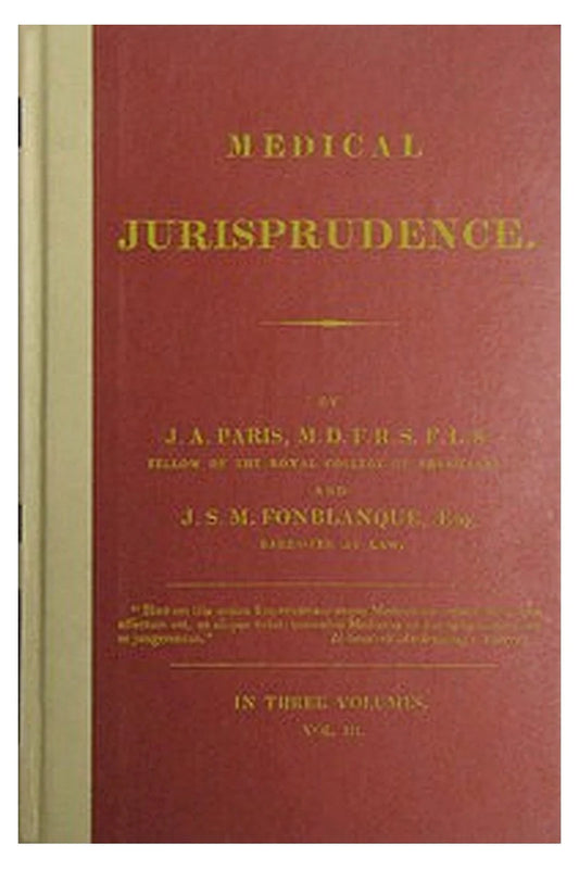 Medical Jurisprudence, Volume 3 (of 3)