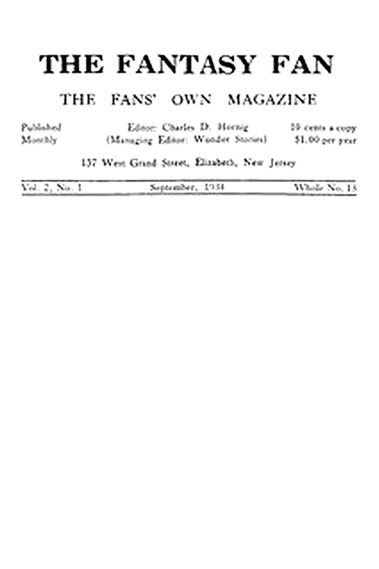 The Fantasy Fan , Volume 2, Number 1, September 1934