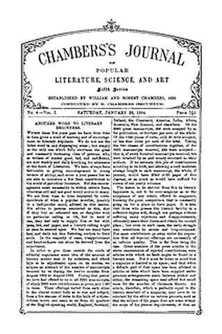 Chambers's Journal of Popular Literature, Science, and Art, Fifth Series, No. 4, Vol. I, January 26, 1884