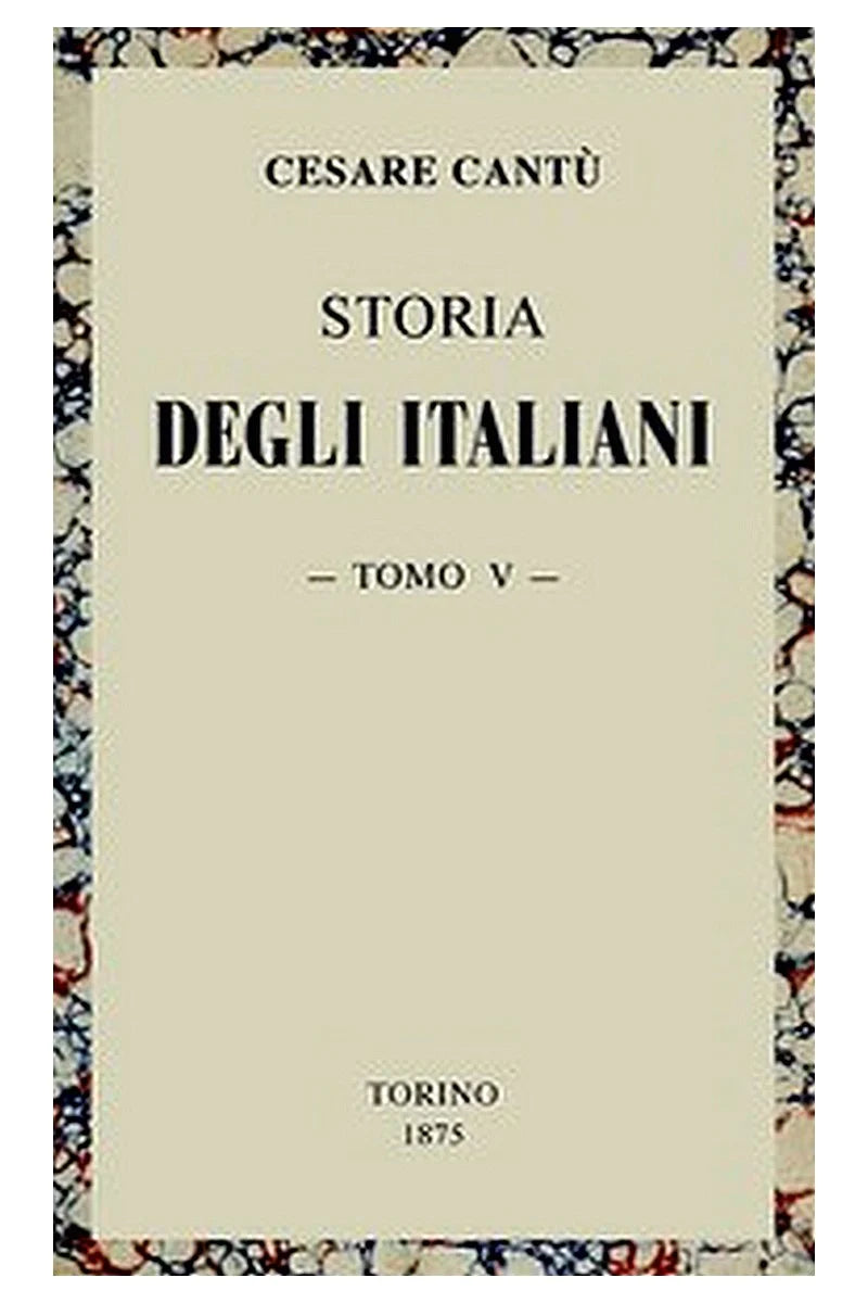 Storia degli Italiani, vol. 05 (di 15)