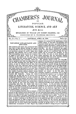 Chambers's Journal of Popular Literature, Science, and Art, Fifth Series, No. 17, Vol. I, April 26, 1884