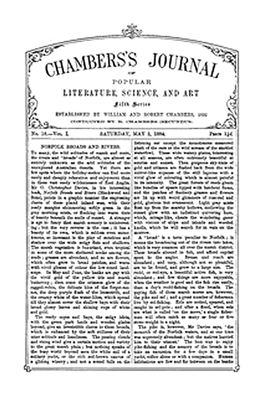 Chambers's Journal of Popular Literature, Science, and Art, Fifth Series, No. 18, Vol. I, May 3, 1884