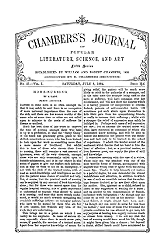 Chambers's Journal of Popular Literature, Science, and Art, Fifth Series, No. 27, Vol. I, July 5, 1884
