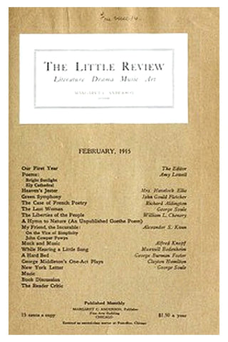 The Little Review, February 1915 (Vol. 1, No. 11)