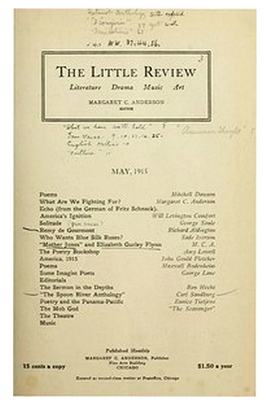 The Little Review, May 1915 (Vol. 2, No. 3)