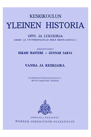 Keskikoulun Yleinen Historia. 1. Vanha ja Keskiaika
