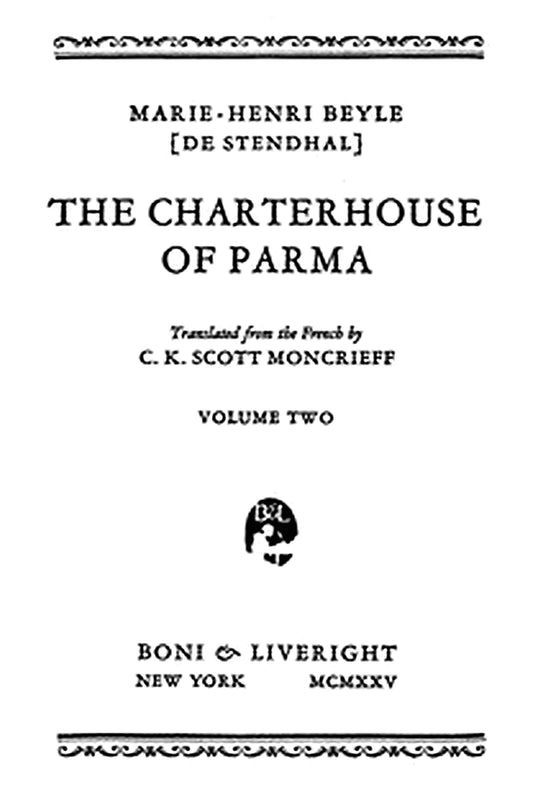 The Charterhouse of Parma, Volume 2