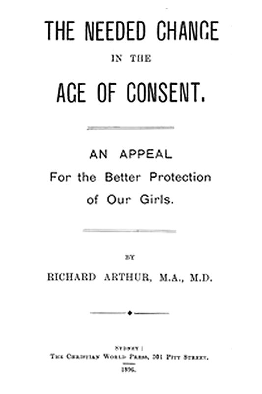 The Needed Change in the Age of Consent