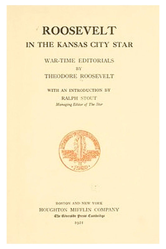 Publications of the Roosevelt Memorial Association. 2