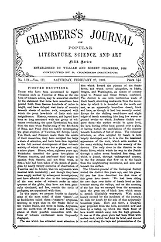 Chambers's Journal of Popular Literature, Science, and Art, Fifth Series, No. 113, Vol. III, February 27, 1886