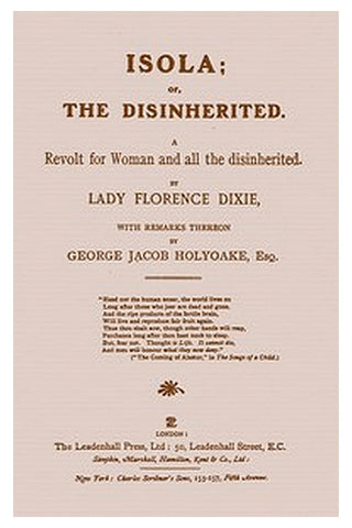 Isola or, The disinherited: A revolt for woman and all the disinherited