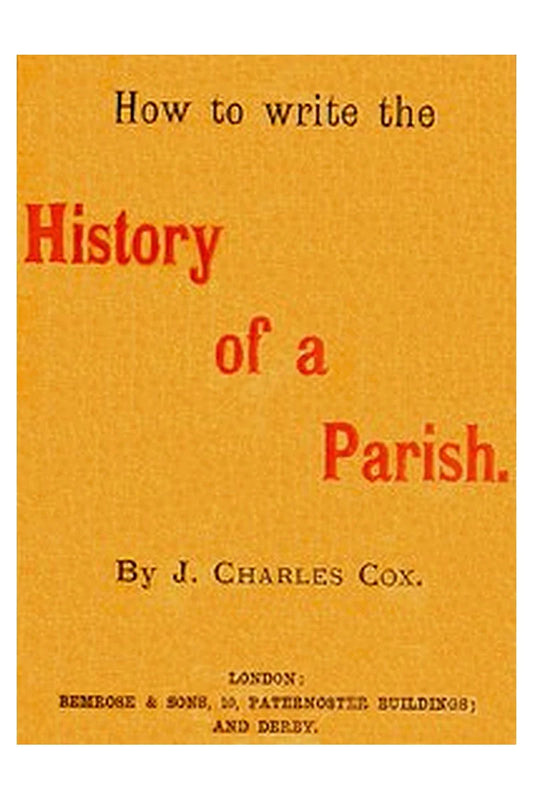 How to write the history of a parish
