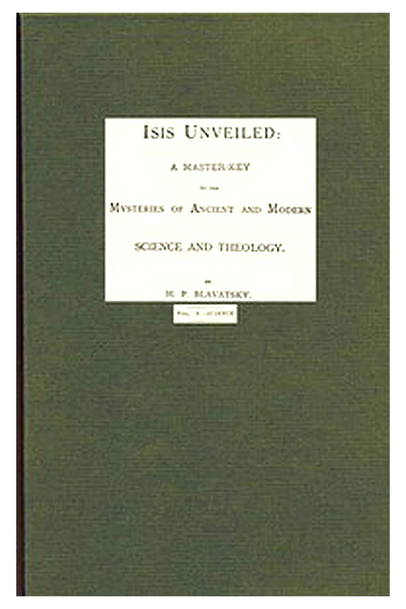 Isis unveiled, Volume 1 (of 2), Science
