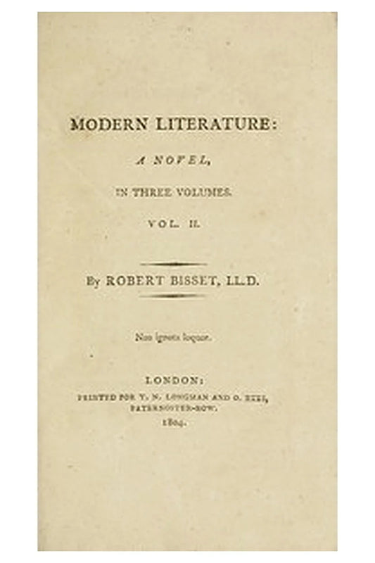 Modern literature: a novel, Volume 2 (of 3)