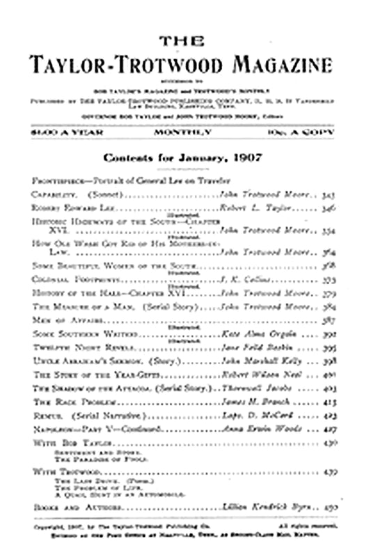 The Taylor-Trotwood Magazine, Vol. IV, No. 4, January 1907
